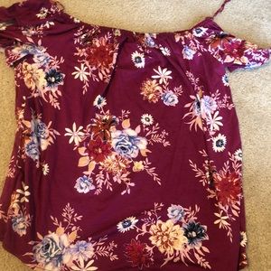 NEW! floral off the shoulder top